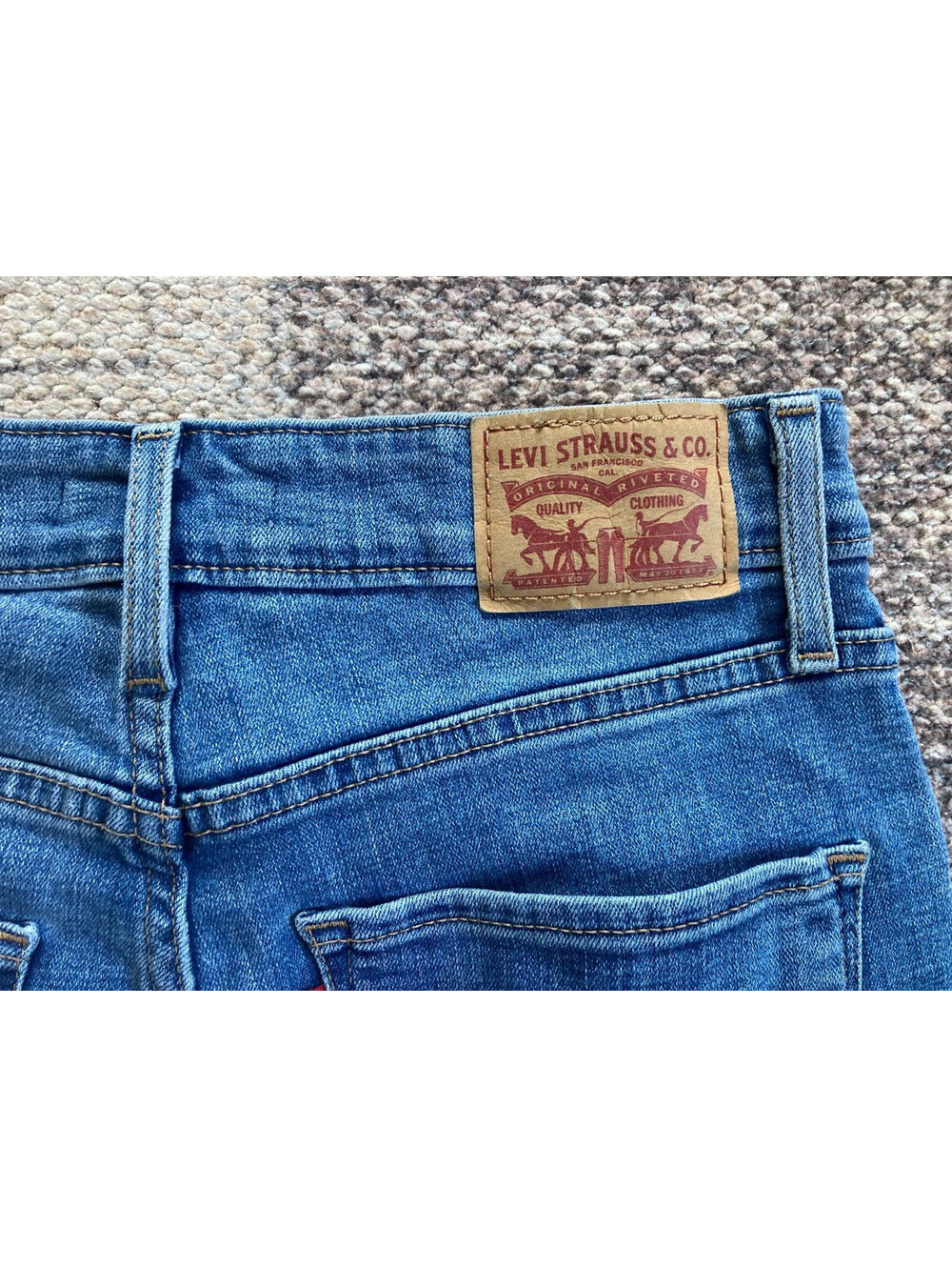 LEVIS 721 Women Sz 27 Blue Stretch Denim High Rise Skinny Jeans - Picture 9 of 9